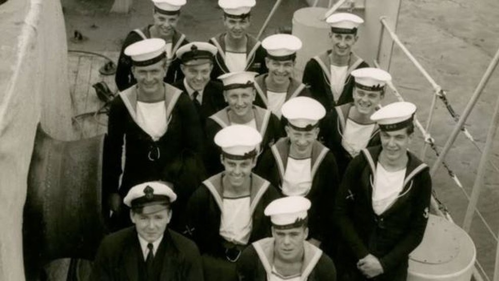 Enquanto servia a Marinha, Underhill conheceu seu primeiro amor — Foto: Stanley Underhill/Arquivo Pessoal/BBC