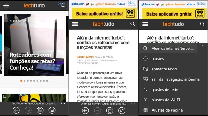 Ideal para usar com 3G/4G, UC Browser ajuda a economizar o seu plano de dados (Foto: Reprodução / Dario Coutinho)