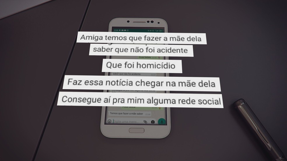 Troca de mensagens entre funcionários de creche onde criança morreu, no DF — Foto: TV Globo/Reprodução