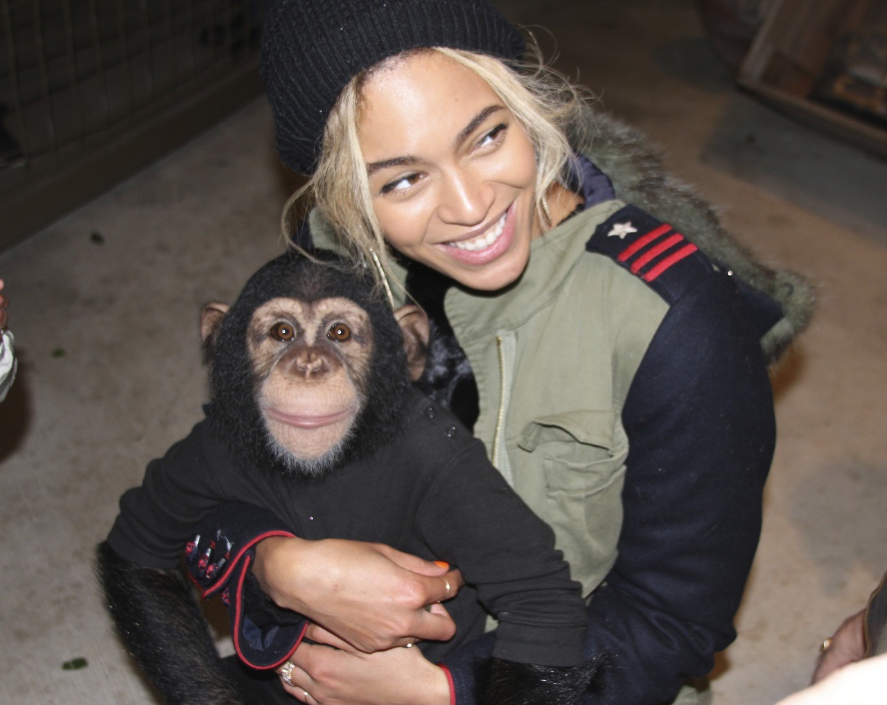 Beyoncé e macaco (Foto: Reprodução /  Site Oficial)