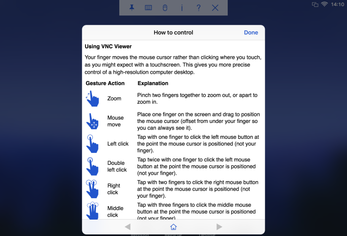 Visualizando as instruções de uso do VNC antes de usar o Mac (Foto: Reprodução/Edivaldo Brito)