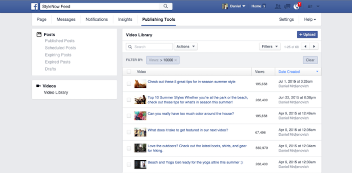 Facebook cria Video Library para organizar mídias publicadas na rede social (Foto: Reprodução/Facebook)