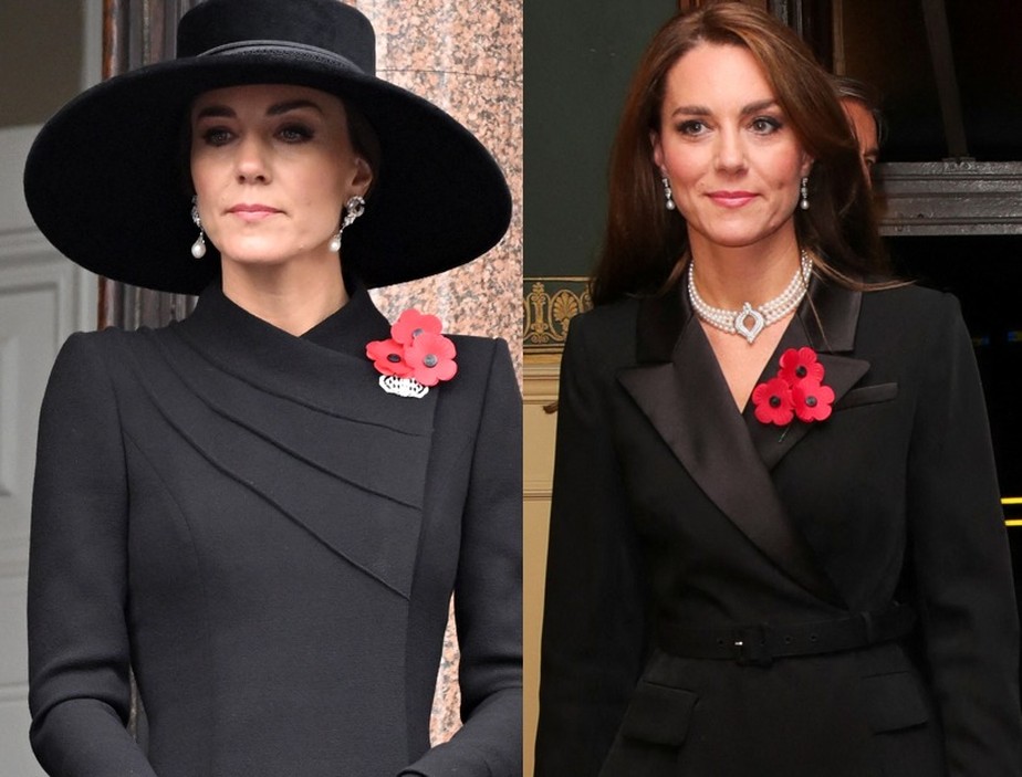 Kate Middleton faz homenagens para Diana e Elizabeth II ao vestir joias herdadas