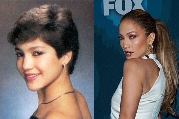 Jennifer Lopez é sempre lembrada quando se mencionam famosas bem conservadas. Com 45 anos, a cantora e atriz nem parece mais a mesma pessoa de sua adolescência (Foto: Reprodução e Getty Images)