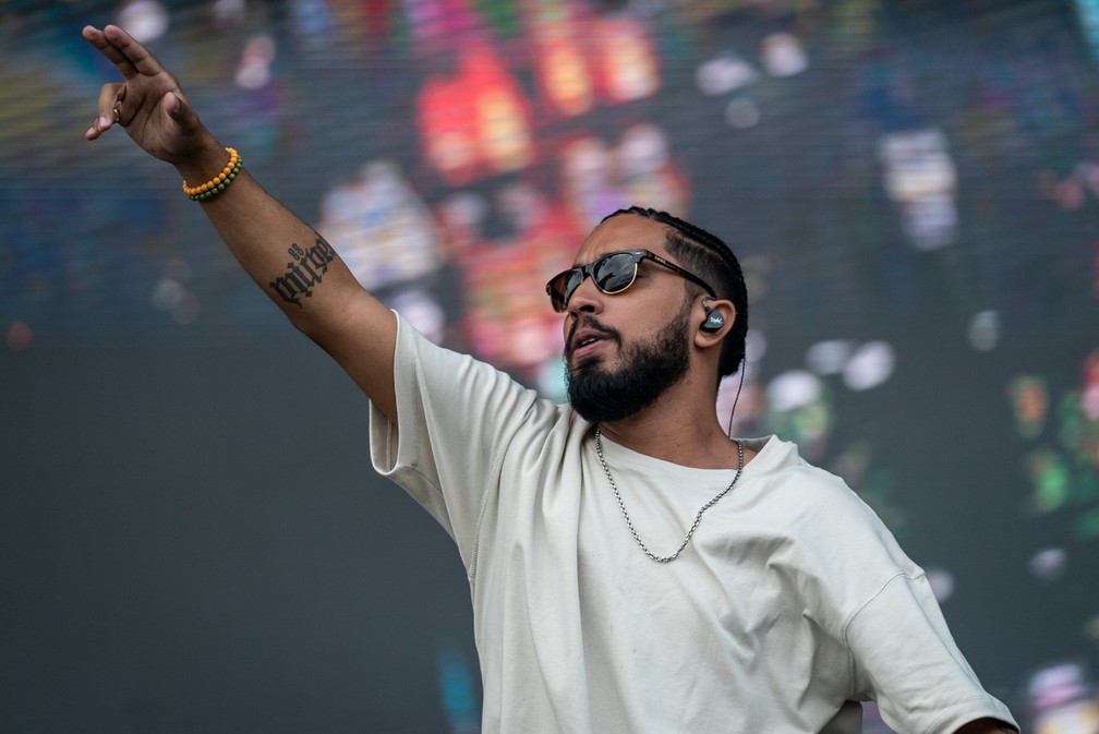 Rashid teve show no Lollapalooza interrompido por ameaça de raios — Foto: Fabio Tito/G1