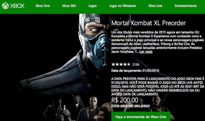 Mortal Kombat XG: edição especial está disponível com todos os personagens extras (Foto: Reprodução/Victor Teixeira)