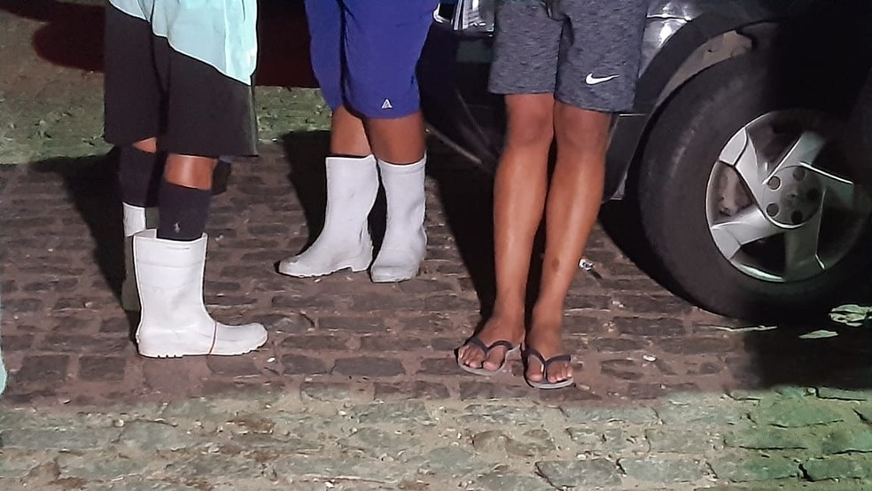 Pelo menos 15 pessoas trabalhavam em granja de Maca&iacute;ba, na Grande Natal, quando foram v&iacute;timas de arrast&atilde;o. Um funcion&aacute;rio foi preso. &mdash; Foto: S&eacute;rgio Henrique Santos/Inter TV Cabugi