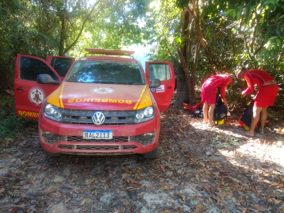 Bombeiros viajaram mais de 450 km até chegar no local da ocorrência — Foto: Corpo de Bombeiros