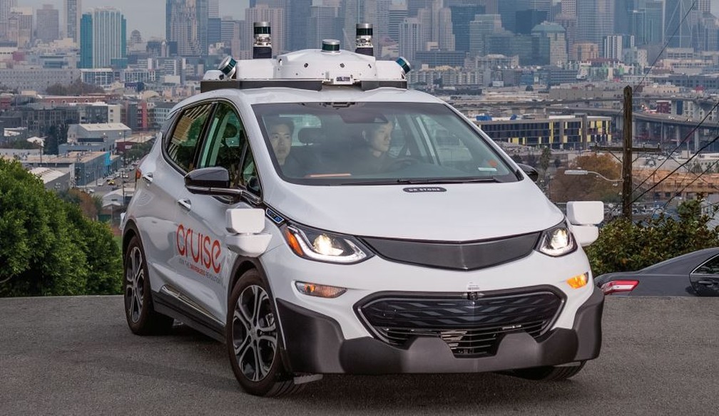 GM Cruise AV, ainda em versão com volante e pedais; carro definitivo não terá recursos (Foto: Divulgação)