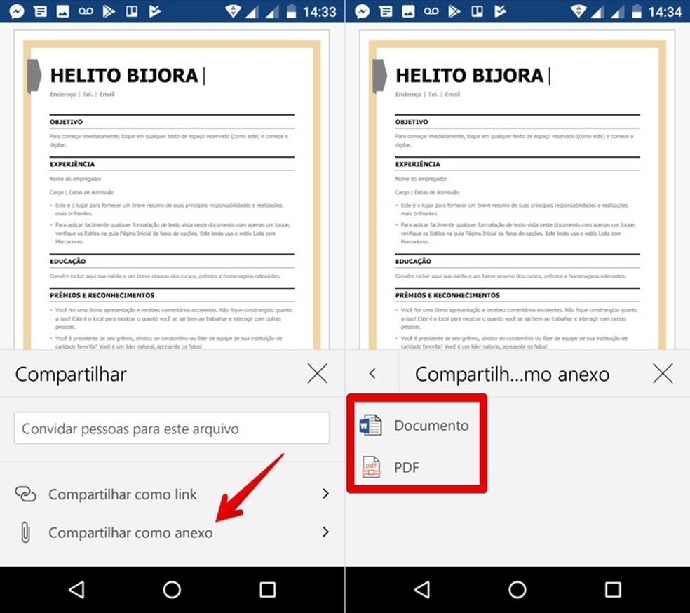 Como Fazer Um Currículo No Word Pelo Celular