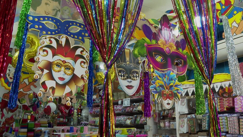 Adereços para o carnaval — Foto: Reprodução/TV Globo/Arquivo