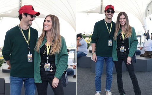 Bruna Hamú leva namorado fã de automobilismo ao GP de São Paulo
