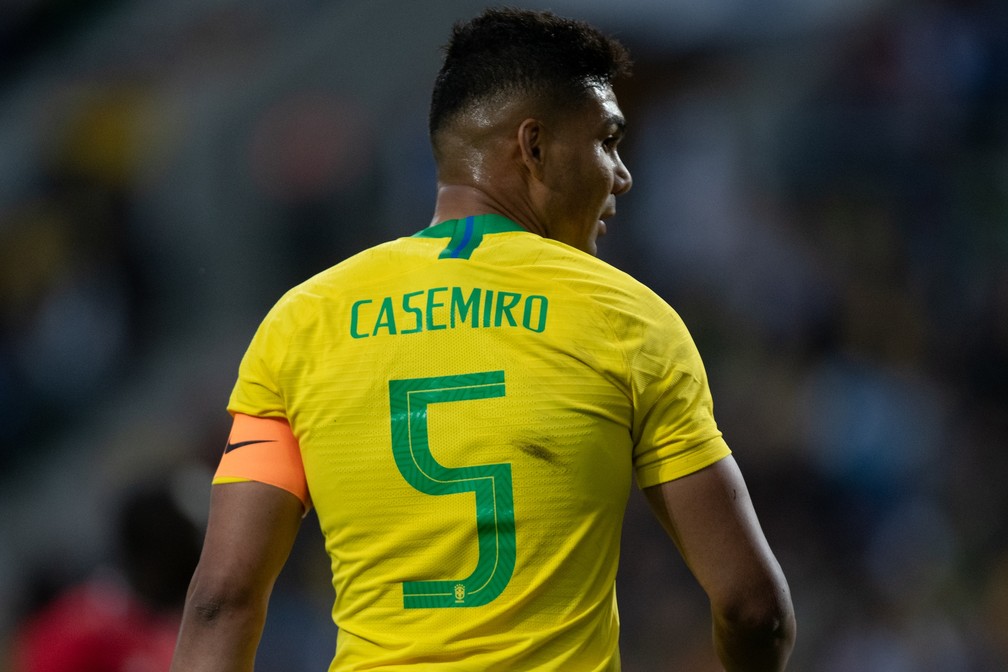 Casemiro já foi capitão da seleção brasileira em outras oportunidades — Foto: Pedro Martins / MowaPress