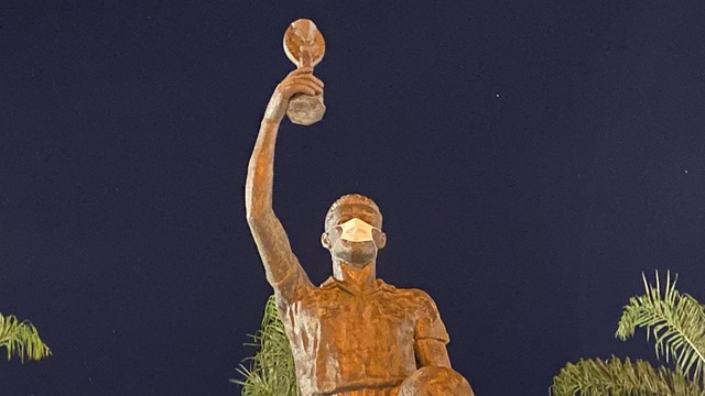 Estátua do Bellini no Maracanã, Bangu x Flamengo