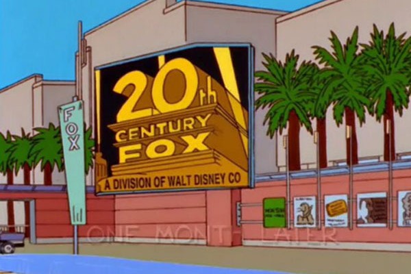 A animação fez referência a venda da 20th Century Fox na 10ª temporada, em 1998 (Foto: Reprodução)