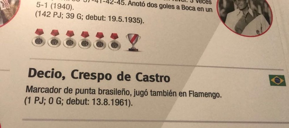 D&eacute;cio disputou apenas uma partida pelo River, mas &eacute; lembrado no museu do clube argentino (Foto: Amanda Kestelman)