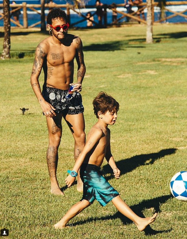 Neymar e Dom (Foto: Reprodução / Instagram)