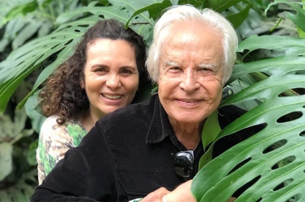Cid Moreira e a mulher, Fátima (Foto: Reprodução / Instagram)
