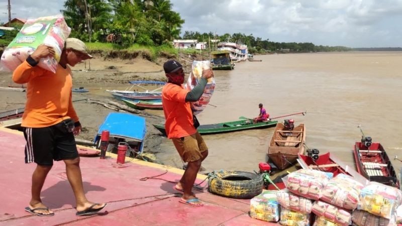 Prefeitura de Macapá decretou emergência por conta da salinização no arquipélago do Bailique (Foto: GOVERNO DO AMAPÁ via BBC News)