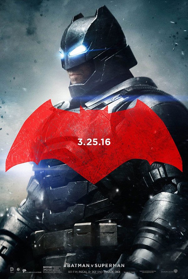 Ben Affleck em cartaz de 'Batman Vs Superman: A Origem da Justiça' (Foto: Divulgação)