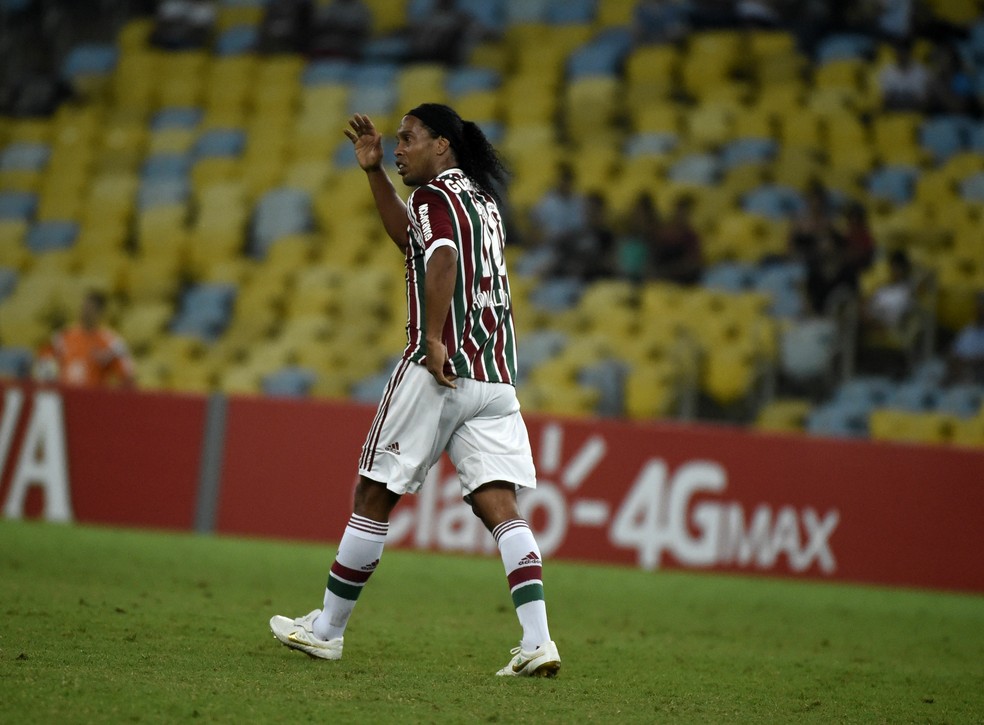 O Fluminense, em 2015, foi o último clube que Ronaldinho defendeu na carreira (Foto: André Durão)