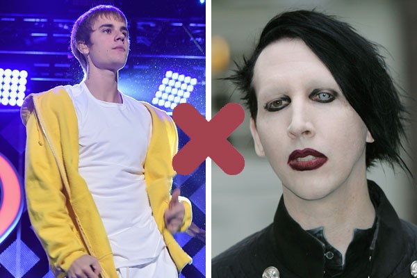 Justin Bieber X Marilyn Manson (Foto: Getty Images)