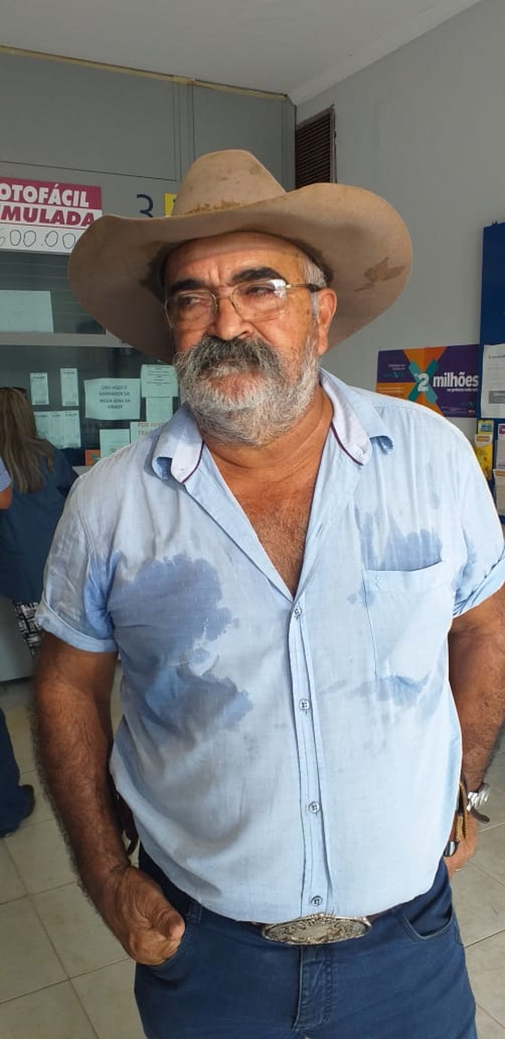 Marcos Nonato Arraes, de 70 anos, é um dos ganhadores da Mega da Virada em Juscimeira (MT) — Foto: Ianara Garcia/TV Centro América