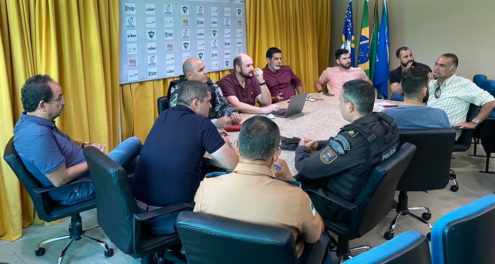 Reunião, FNF, América-RN x Caxias — Foto: Iuri Seabra/FNF