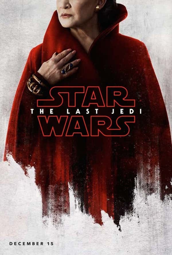 O pôster de Star Wars: Episódio VIII protagonizado por Carrie Fisher (Foto: Divulgação)