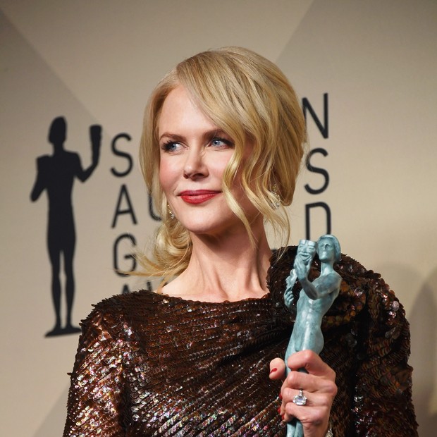 Nicole Kidman arrematou a estatueta de melhor atriz pela atuação em Big Little Lies (Foto: Getty Images)