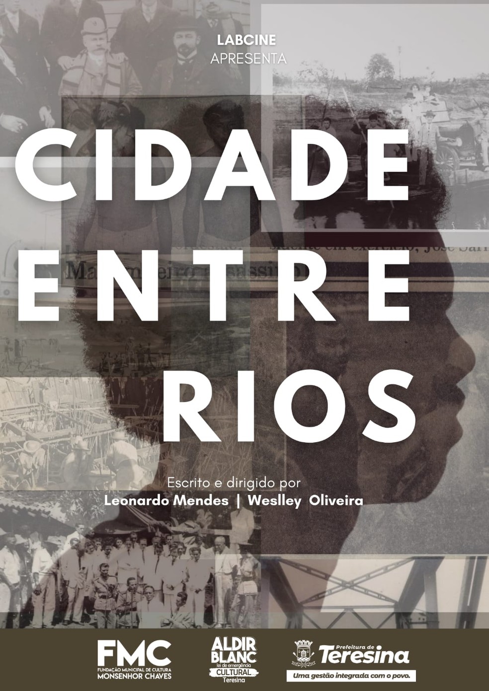 Cartaz do documentário "Cidade Entre Rios", de Leonardo Mendes e Weslley Oliveira, — Foto: Divulgação/ LabCine