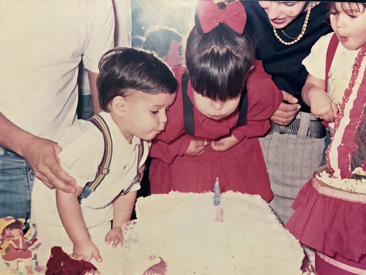 Aniversário de 4 anos de Mariana e 2 anos de Diogo, em 1989 (Foto: Arquivo Pessoal)
