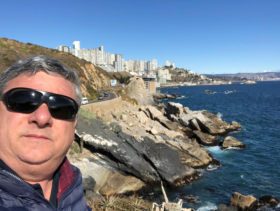 Valnei Beltrame, de 57 anos, foi diagnosticado com Covid-19 e aguarda exame para ter alta de hospital em Santa Maria — Foto: Arquivo Pessoal