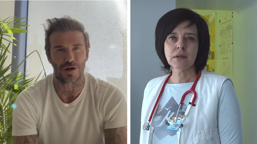 David Beckham cede a conta no Instagram para médica ucraniana (Foto: Reprodução/Instagram )