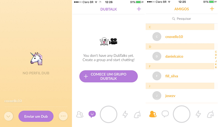 Dubsmash lançou novidades no app em sua versão 2.0 (Foto: Reprodução/Thiago Barros)