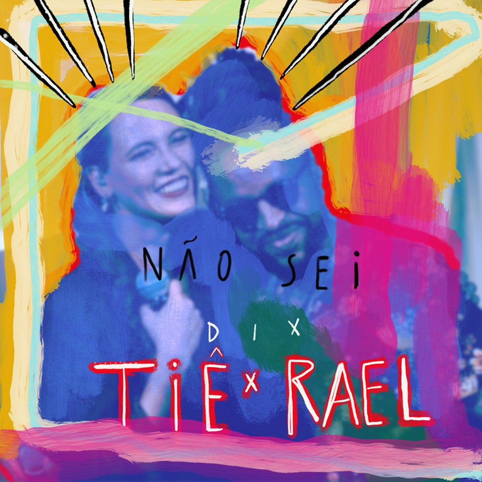 Capa do single 'Não sei', de Tiê com Rael — Foto: Arte de Rita Wainer