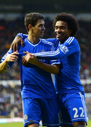 Willian e Oscar Chelsea (Foto: Getty Images)