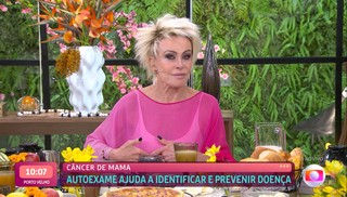Ana Maria Braga revela que descobriu cncer de mama com autoexame: 'Senti um ndulo que no estava ali'