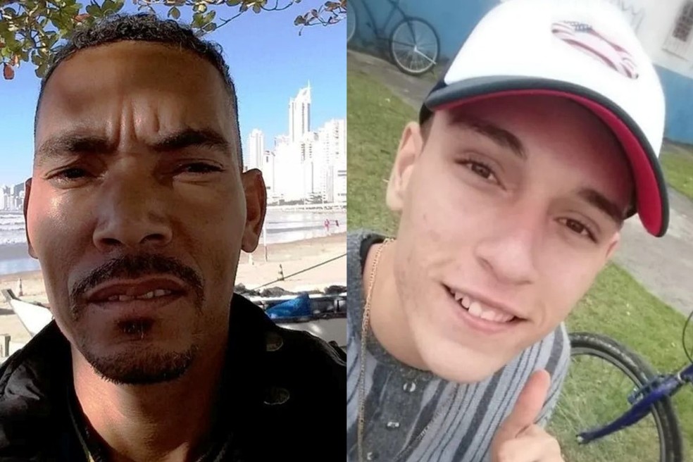 Roberto (à esq) foi morto pelo filho Francisco (à dir) a facadas na cozinha de casa — Foto: Arquivo pessoal