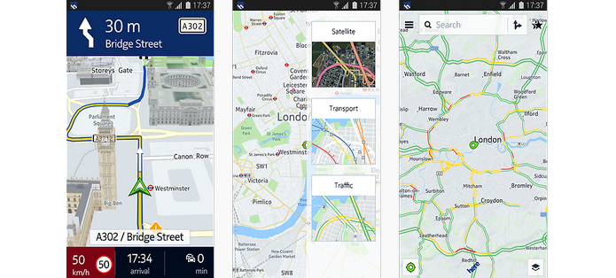 App de mapas Here, com conteúdo off-line, chega somente para aparelhos Samsung (Foto: Reprodução/Samsung Galaxy Apps)