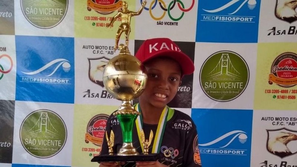 Kauã foi campeão na copa Leff, em 2019 — Foto: Arquivo pessoal
