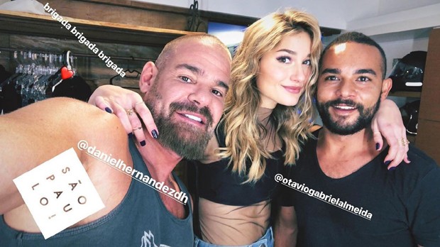 Sasha posando com Gabriel Hernandez e Otavio Gabriel Almeida (Foto: Reprodução/Instagram)