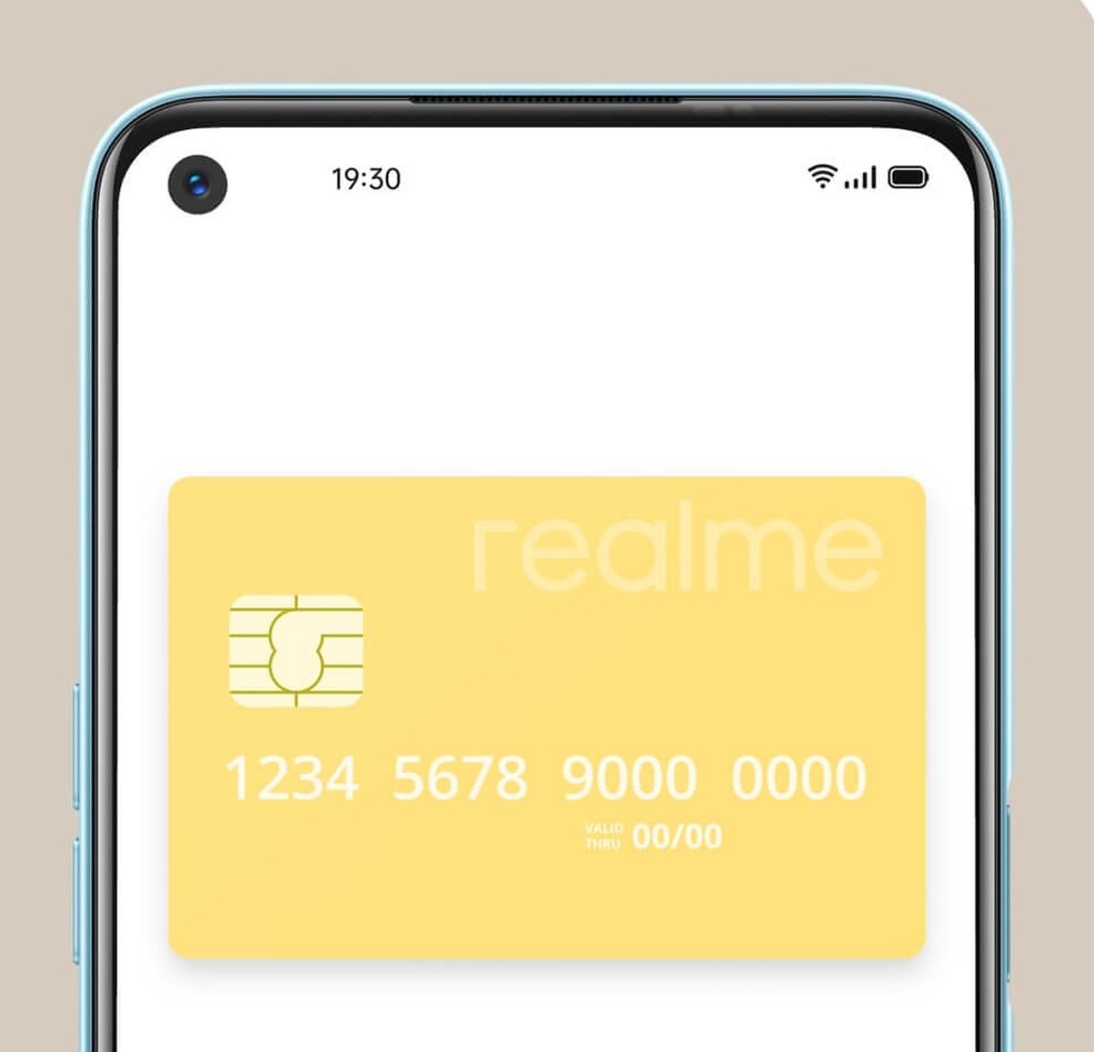 NFC permite pagamento por aproximação no Realme 7 — Foto: Divulgação/Realme