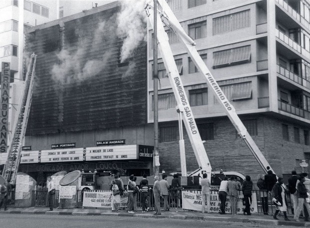 O Cine Belas Artes sofreu um incÃªndio considerado como criminoso em 1982 (Foto: ReproduÃ§Ã£o)