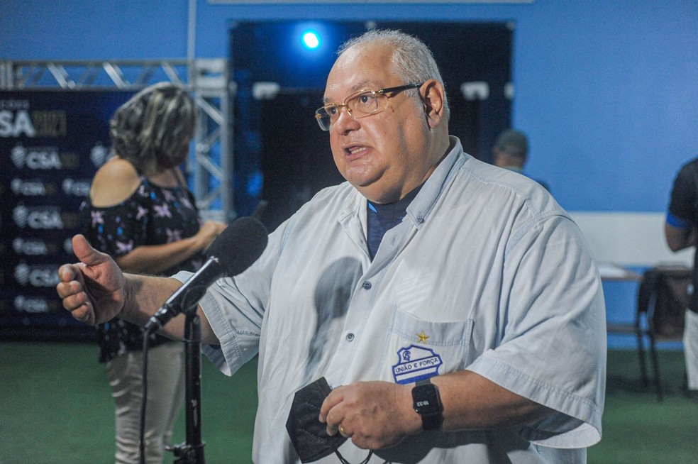 Omar Coelho ganhou as eleições no CSA — Foto: Augusto Oliveira/Ascom CSA