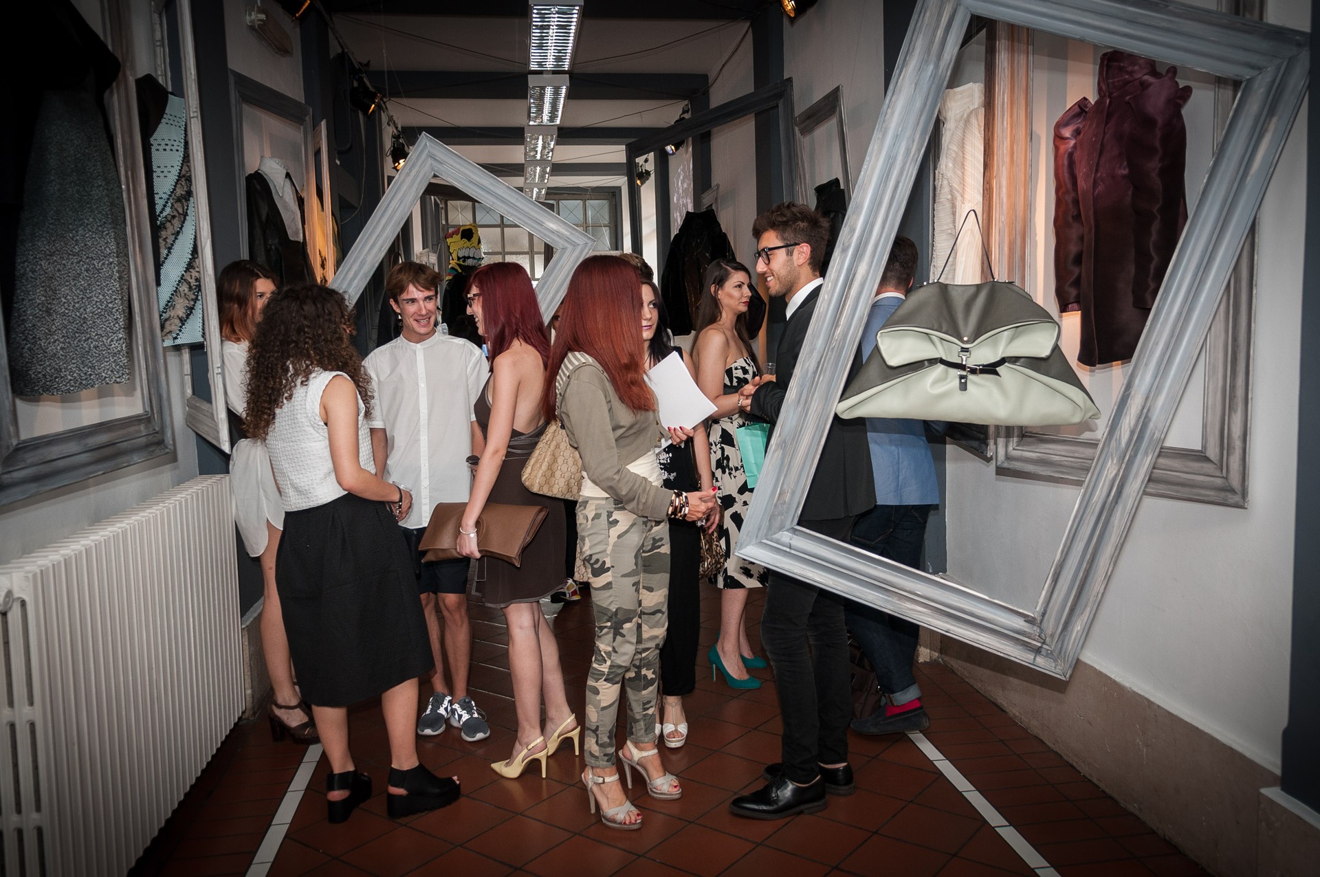 Students with their creations at the Accademia open day. (Foto: Credit:)