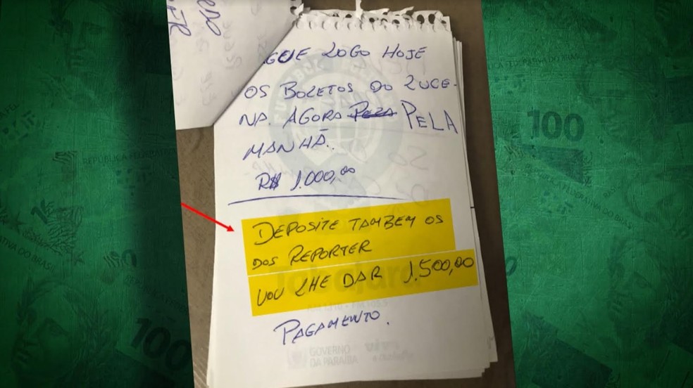 Jornalistas locais foram subornados para não produzirem reportagens sobre atos de corrupção na Federação Paraibana — Foto: Reprodução