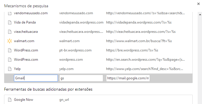 Adicionando pesquisa no Gmail (Foto: Reprodução/Helito Bijora)