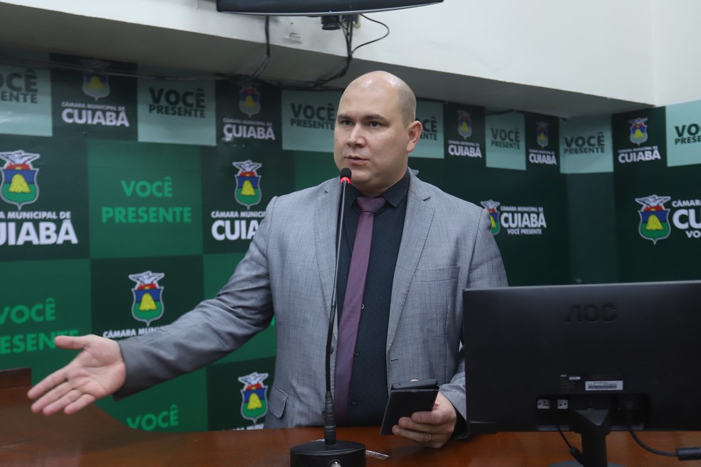 Abílio Júnior acusa o colega de assédio — Foto: Nemias Coelho/ Câmara de Cuiabá