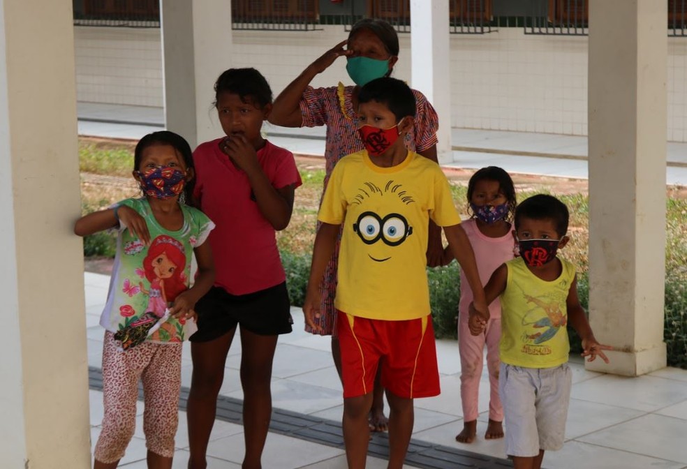 Crianças recebem suporte e apoio em alojamentos montados em Rio Branco  — Foto: Tiago Teles/Asscom MP-AC